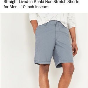 Khaki Non-Stretch Shorts for Men